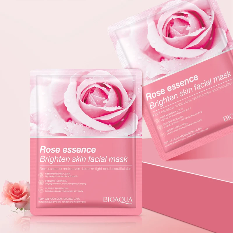 fix-dry-tight-skin-in-15-min-bioaqua-fruit-essence-mask-for-instant-relief-bio-fpyzach6-desc-1 BIOAQUA fruit essence sheet mask for dry tight skin relief, showing a woman removing the 15-minute hydrating face mask with plump glowing skin, rose and strawberry botanical extracts