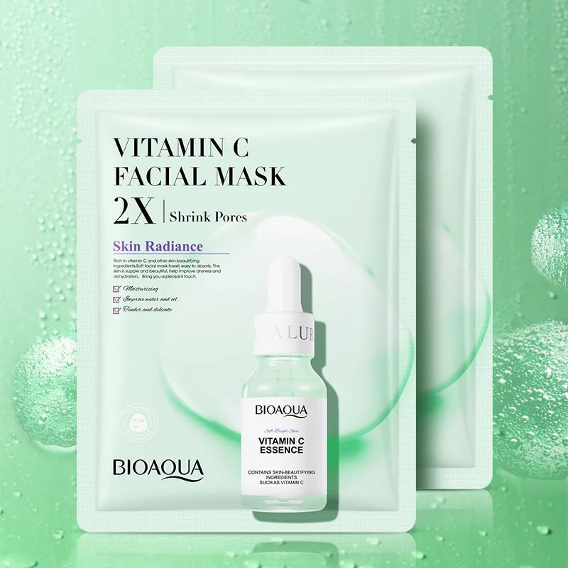 BIOAQUA Vitamin C Hydrating Facial Mask Sheet for Brightening & Moisturizing